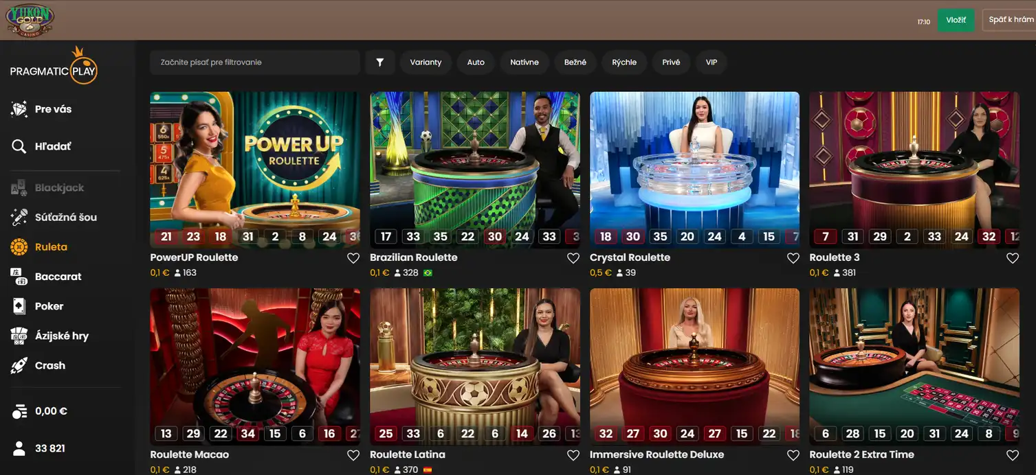yukon gold casino ruleta