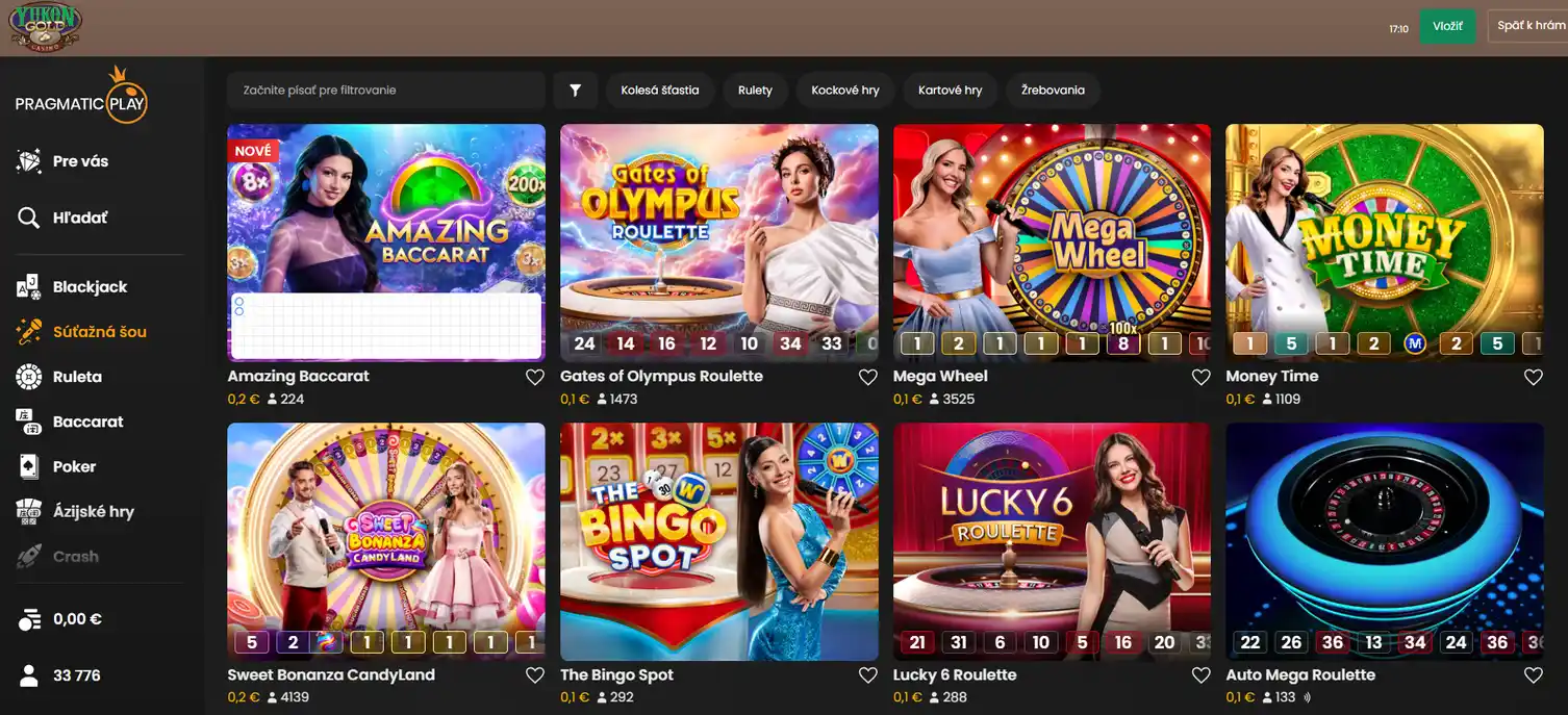 yukon gold casino súťažné šou