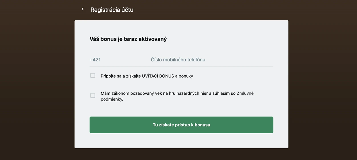Yukon Gold Casino register pre Slovákov