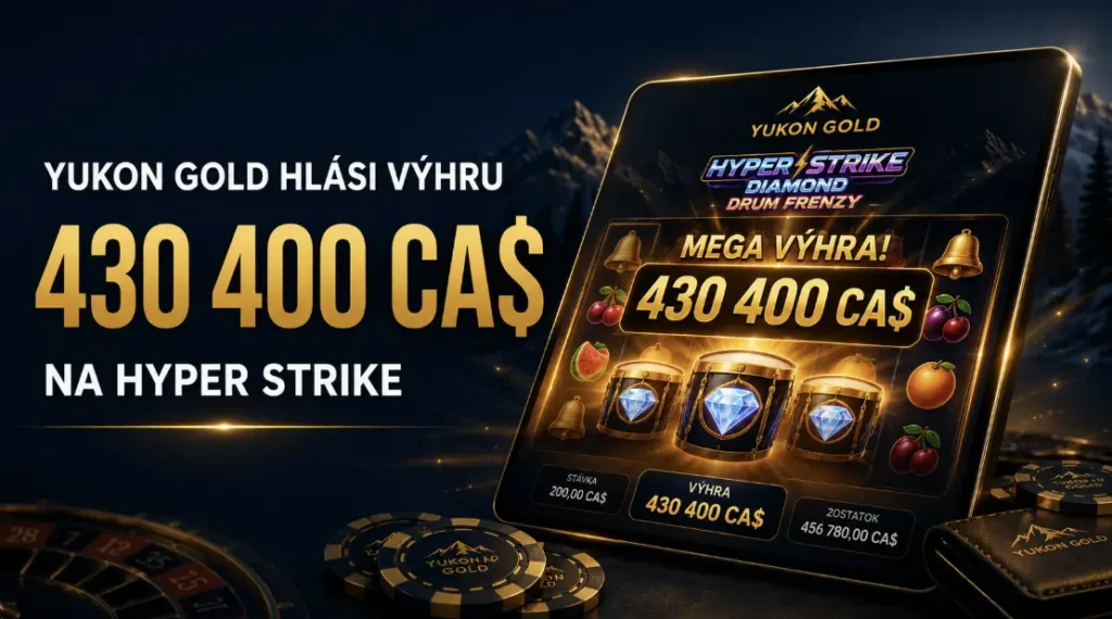 Yukon Gold hlási výhru 430 400 CA$: hráč uspel na automate Hyper Strike